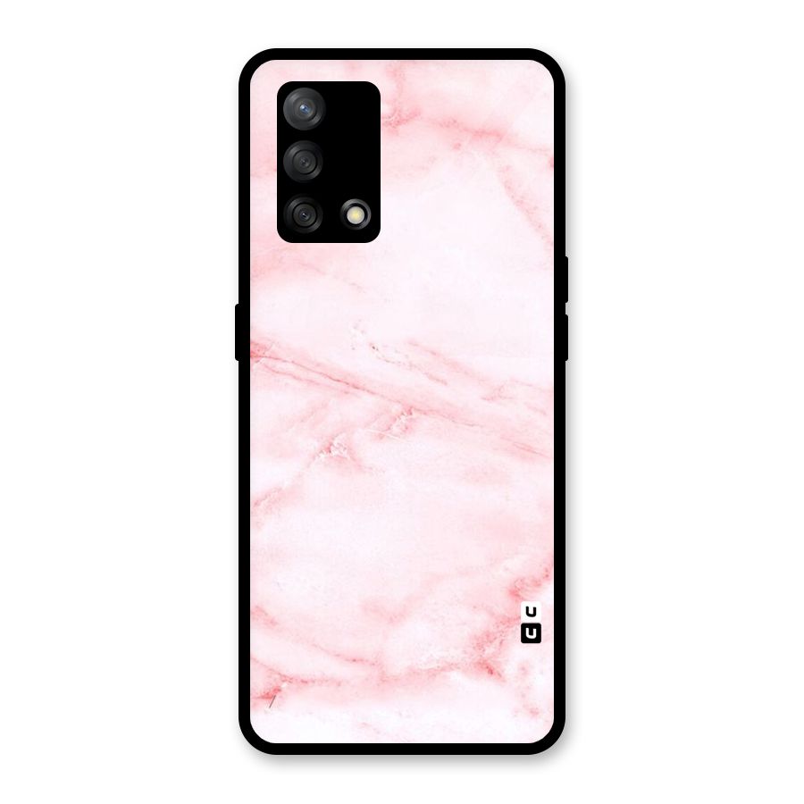Pink Marble Print Glass Back Case for Oppo F19