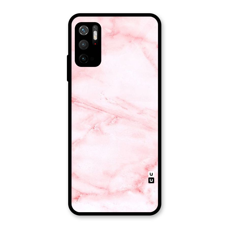 Pink Marble Print Glass Back Case for Poco M3 Pro 5G
