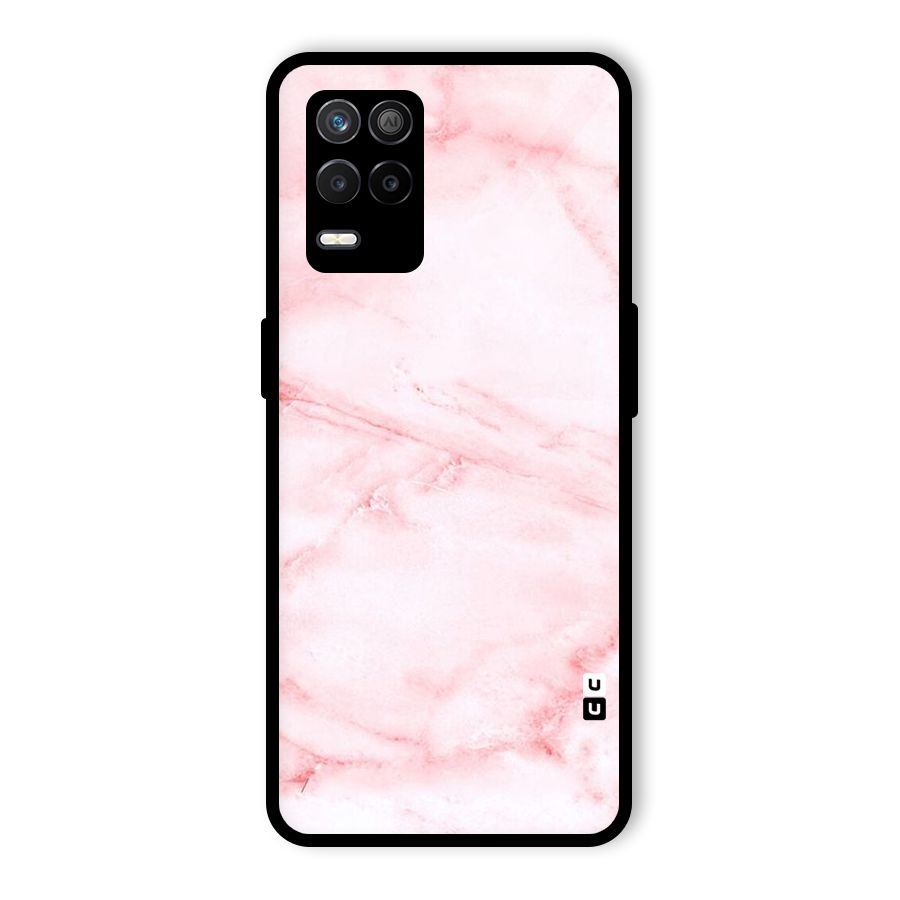 Pink Marble Print Glass Back Case for Realme 9 5G