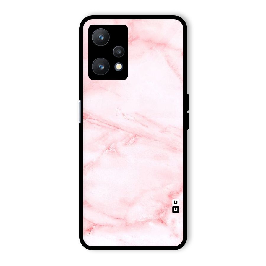 Pink Marble Print Glass Back Case for Realme 9 Pro 5G
