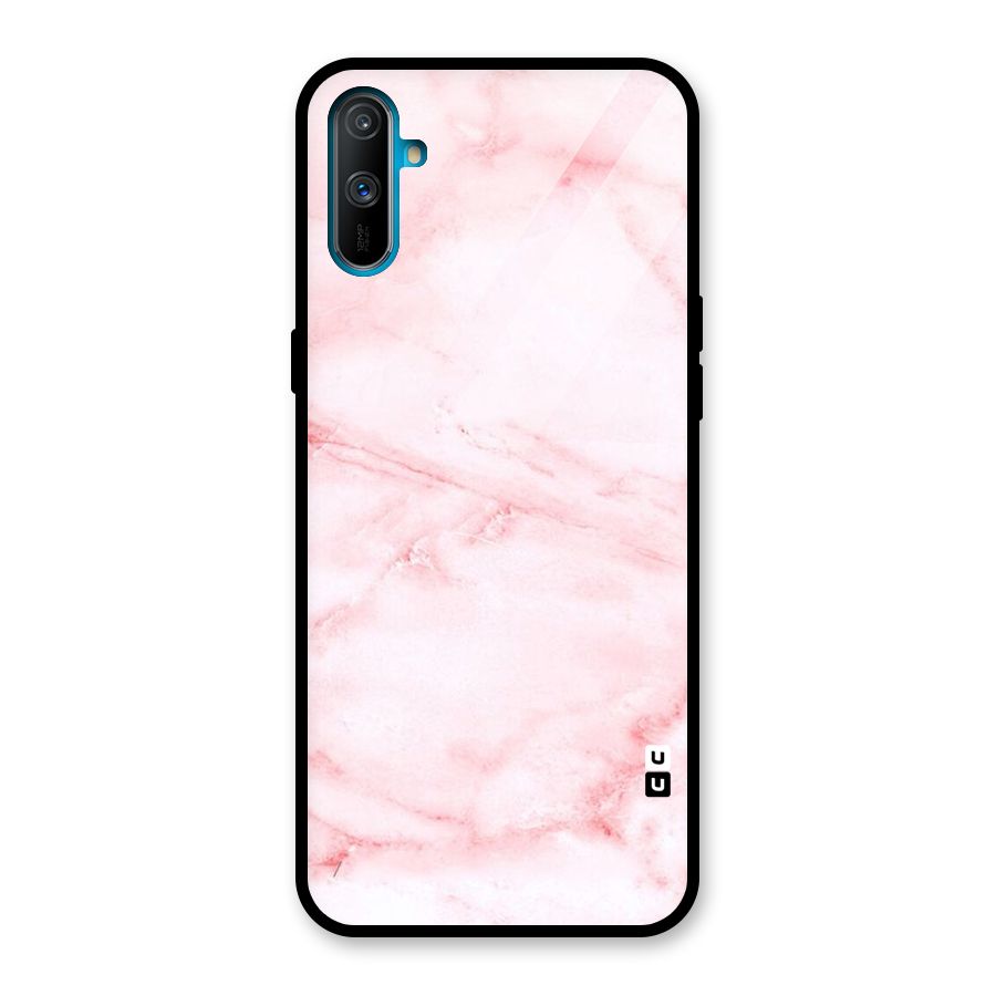 Pink Marble Print Glass Back Case for Realme C3