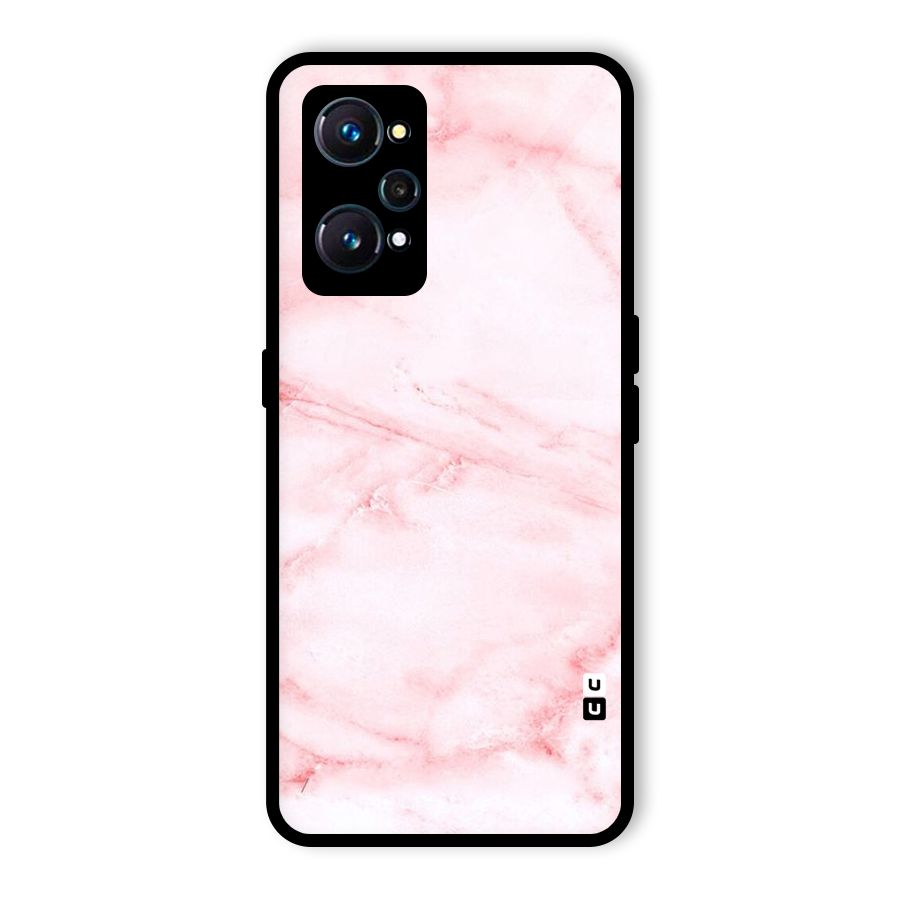 Pink Marble Print Glass Back Case for Realme GT Neo2