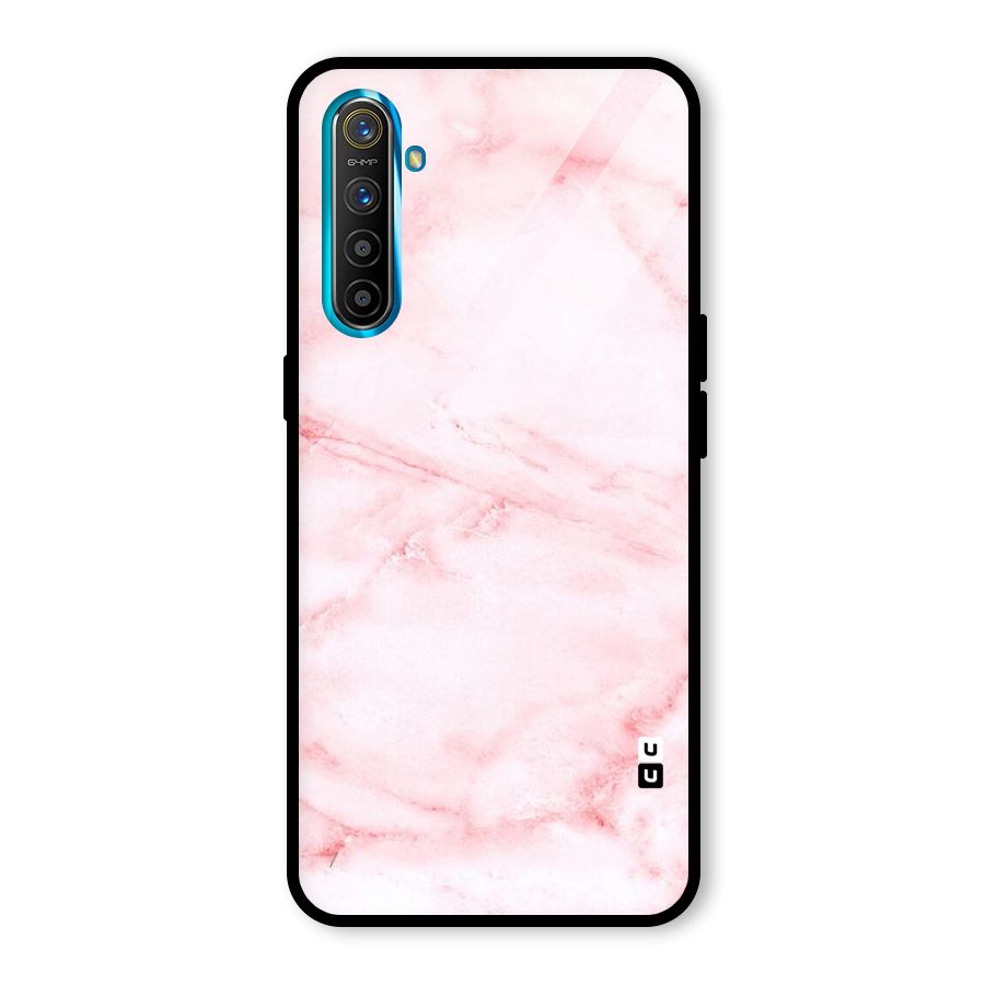 Pink Marble Print Glass Back Case for Realme X2