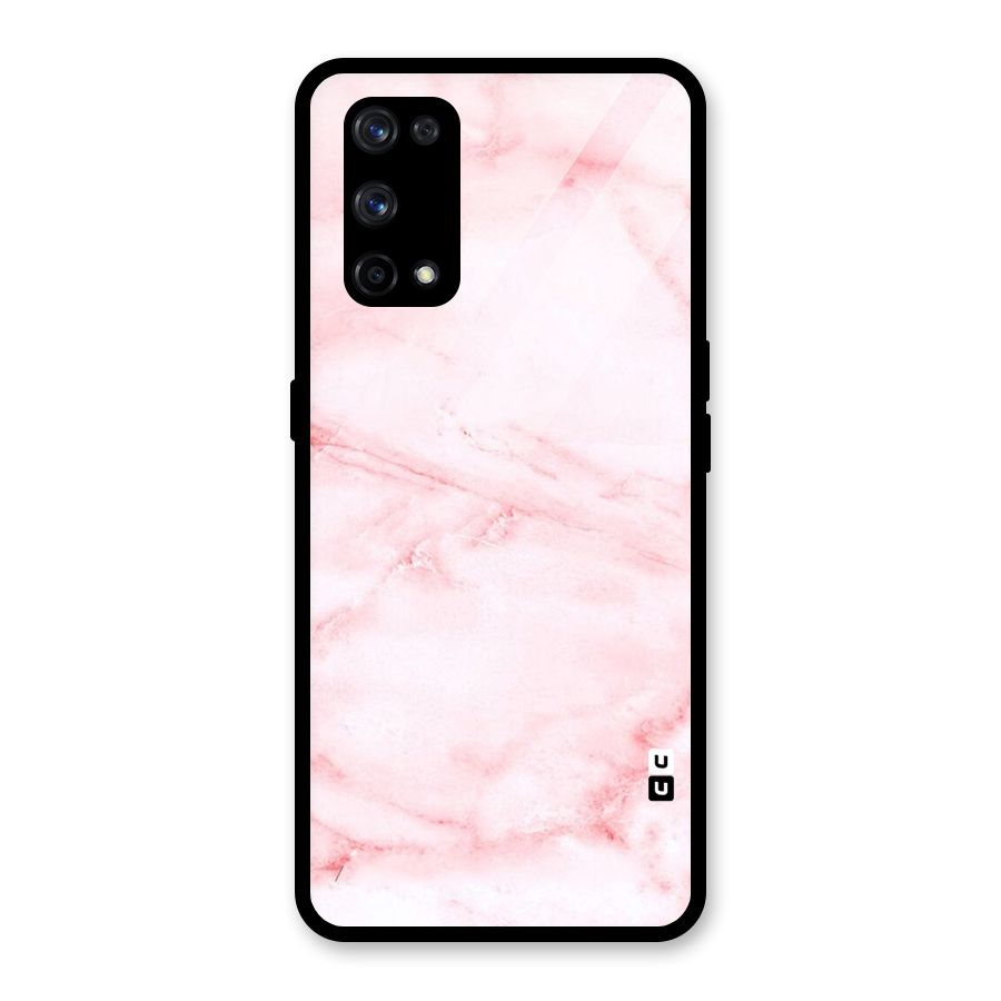 Pink Marble Print Glass Back Case for Realme X7 Pro