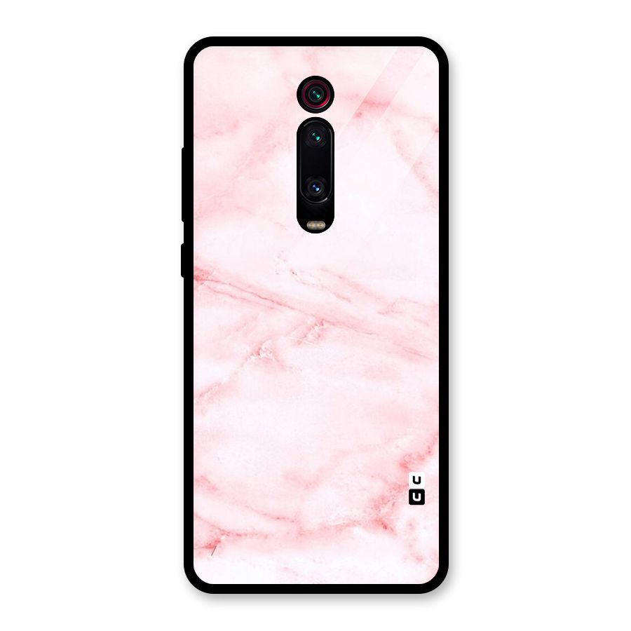 Pink Marble Print Glass Back Case for Redmi K20 Pro