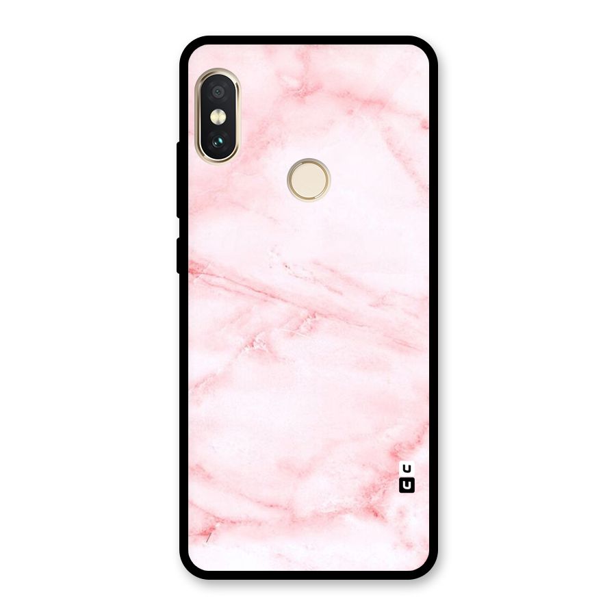 Pink Marble Print Glass Back Case for Redmi Note 5 Pro
