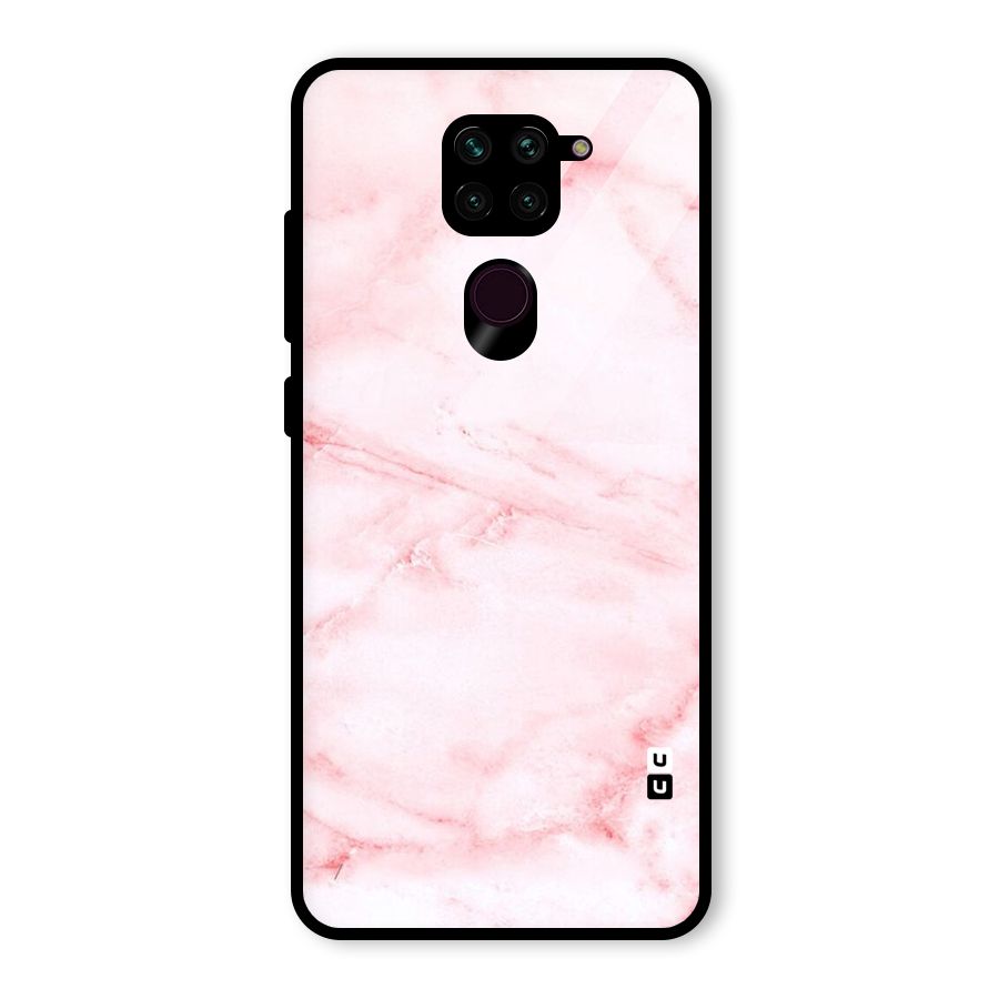 Pink Marble Print Glass Back Case for Redmi Note 9