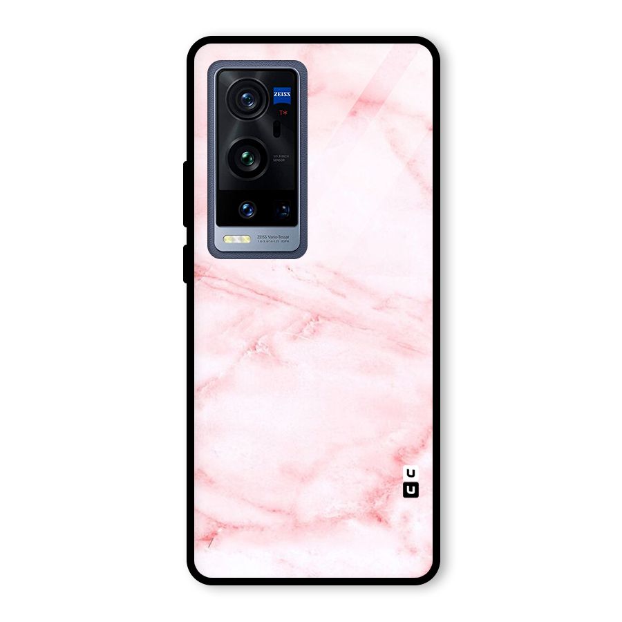 Pink Marble Print Glass Back Case for Vivo X60 Pro Plus
