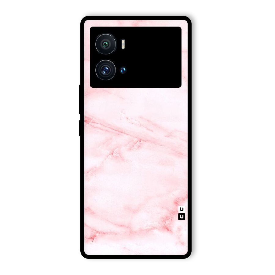 Pink Marble Print Glass Back Case for Vivo iQOO 9 Pro