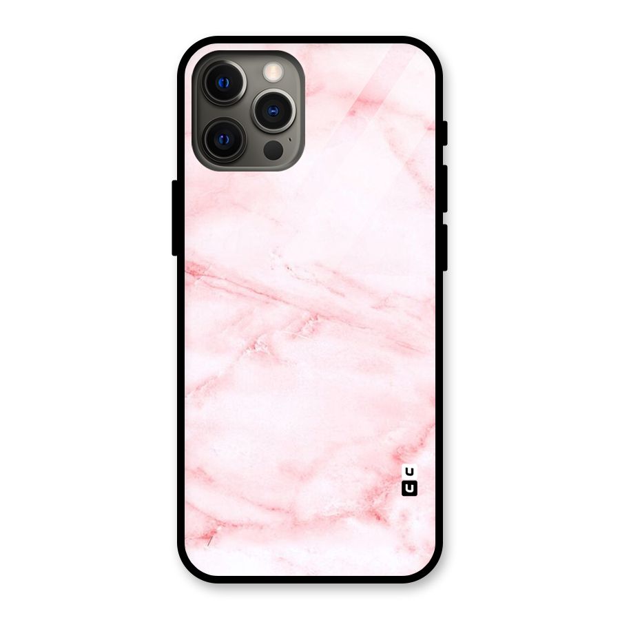 Pink Marble Print Glass Back Case for iPhone 12 Pro Max