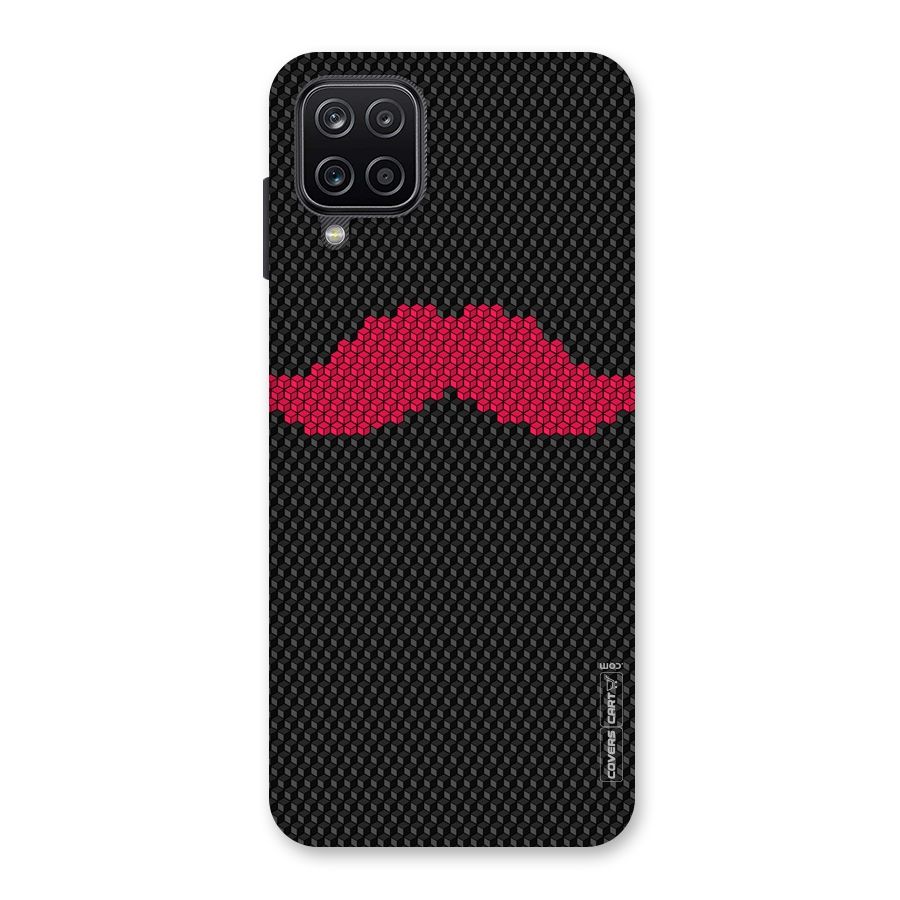 Pink Moustache Back Case for Galaxy A12