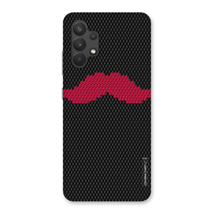Pink Moustache Back Case for Galaxy A32