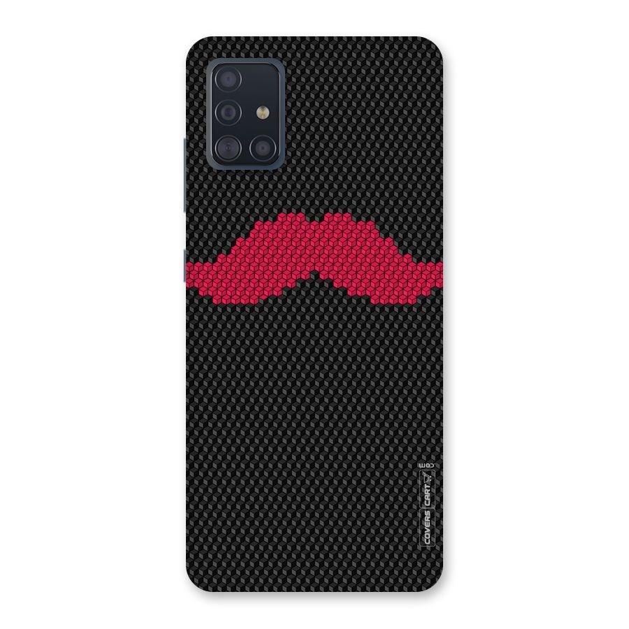 Pink Moustache Back Case for Galaxy A51