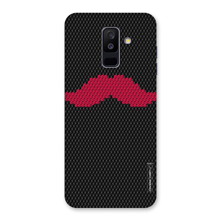 Pink Moustache Back Case for Galaxy A6 Plus