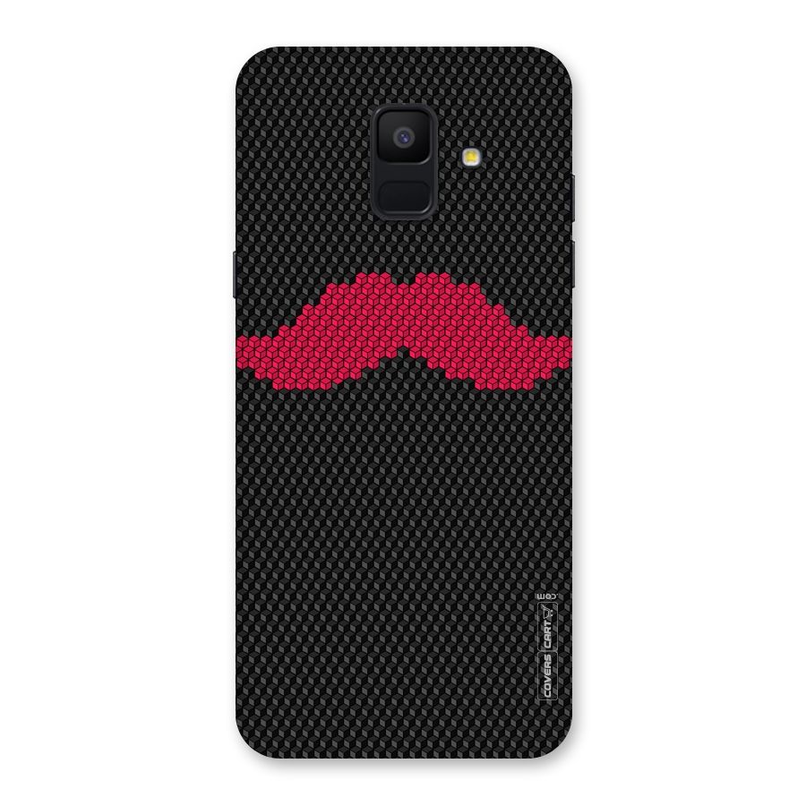 Pink Moustache Back Case for Galaxy A6 (2018)