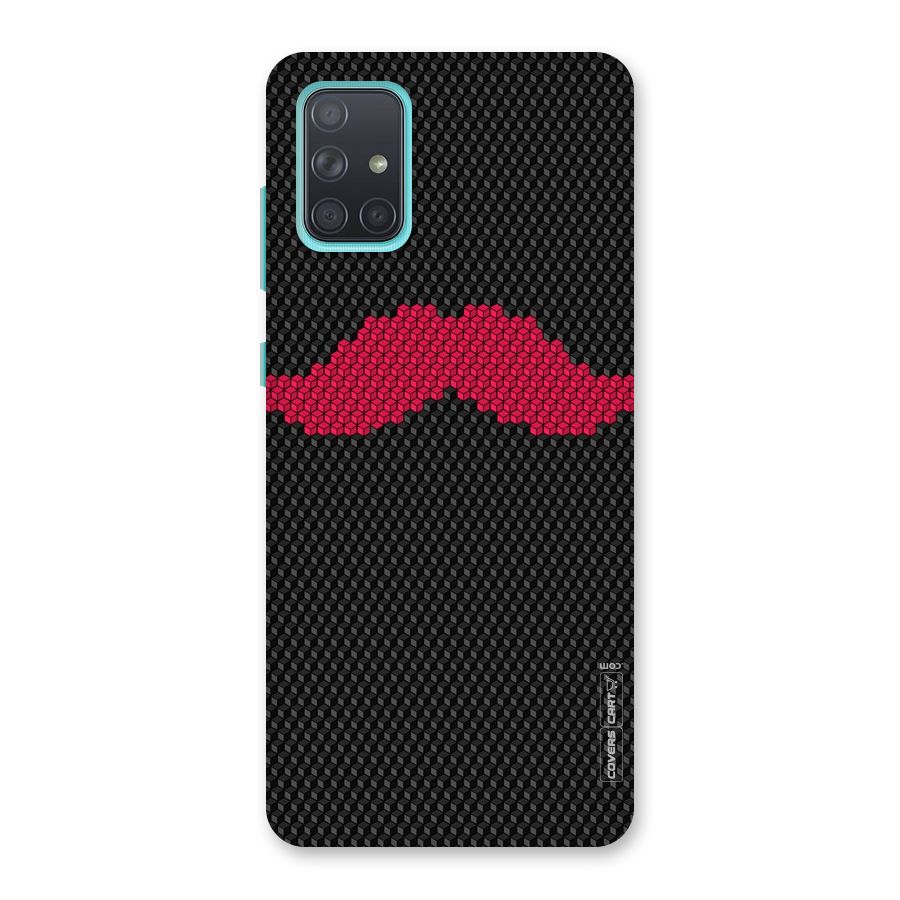 Pink Moustache Back Case for Galaxy A71