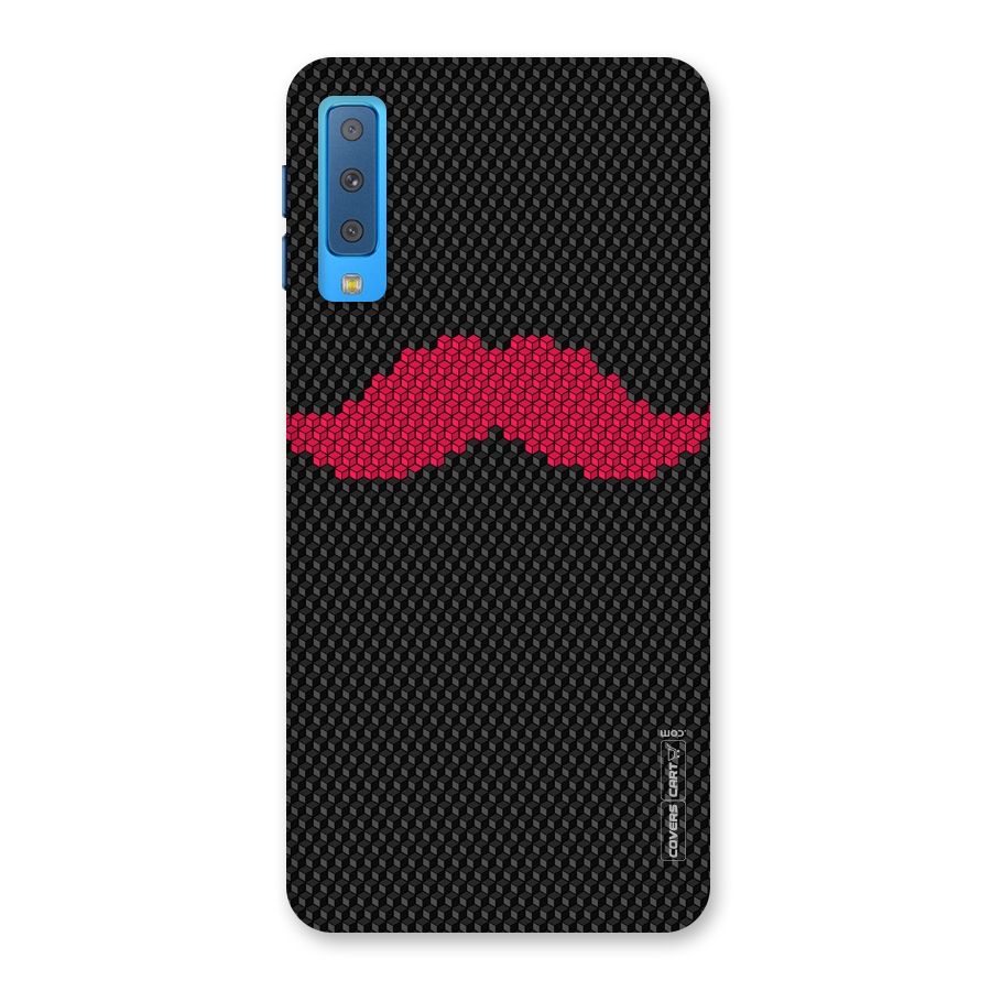 Pink Moustache Back Case for Galaxy A7 (2018)