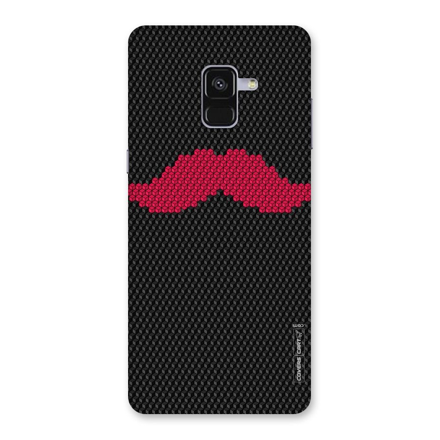 Pink Moustache Back Case for Galaxy A8 Plus