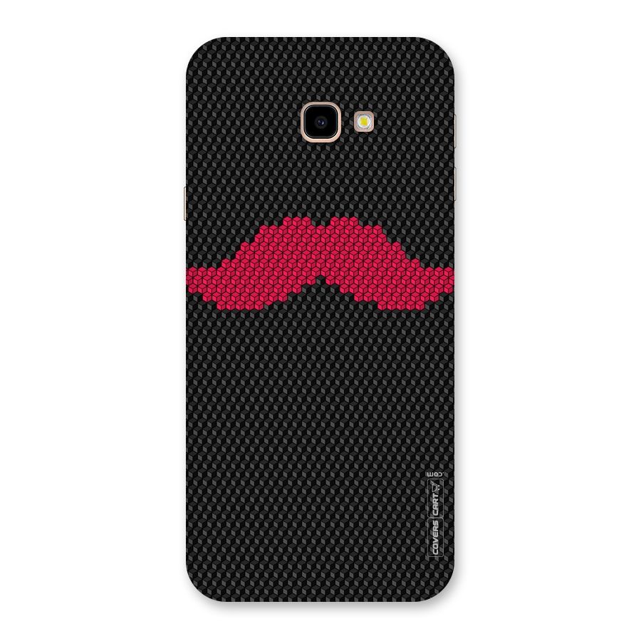 Pink Moustache Back Case for Galaxy J4 Plus