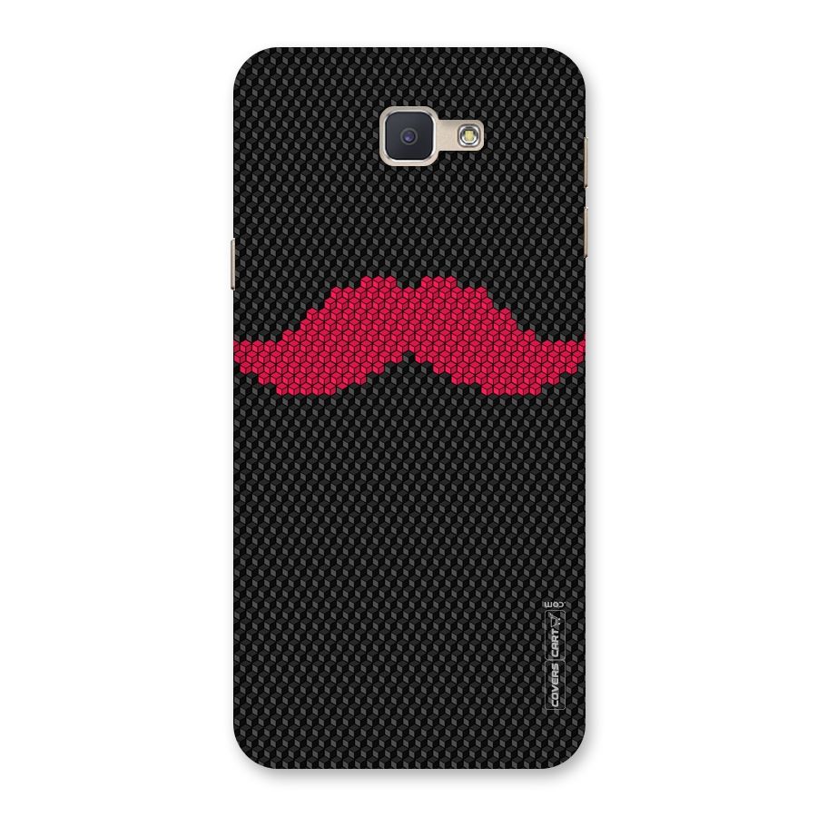 Pink Moustache Back Case for Galaxy J5 Prime