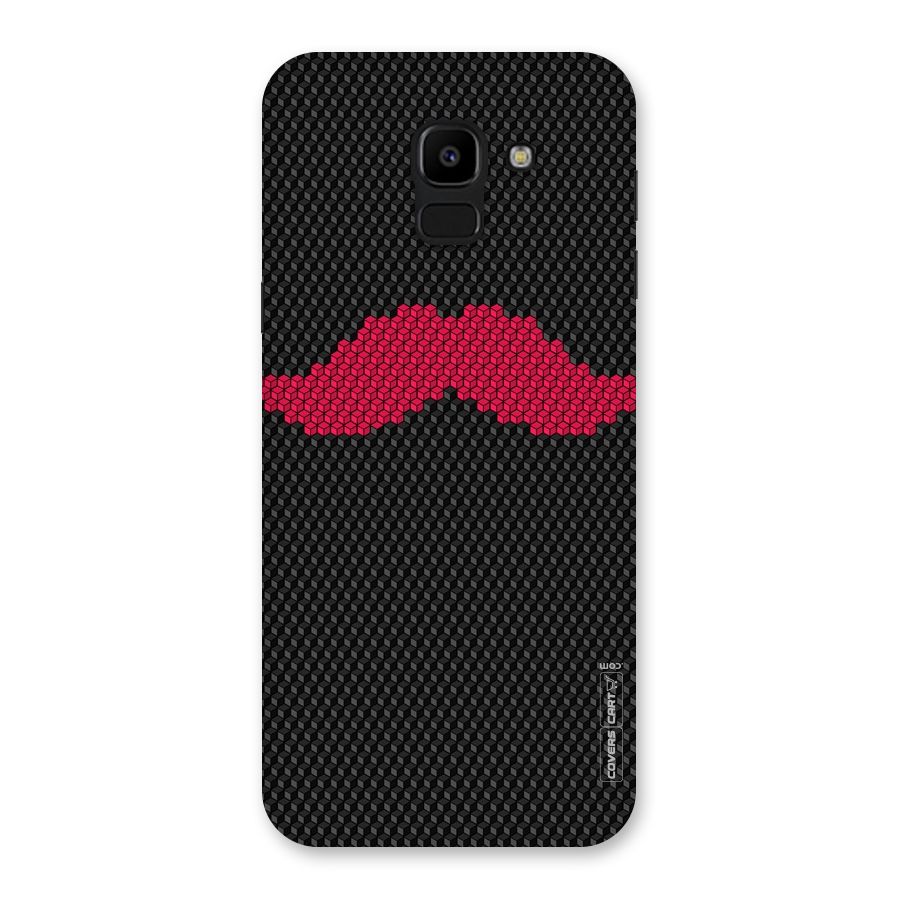 Pink Moustache Back Case for Galaxy J6
