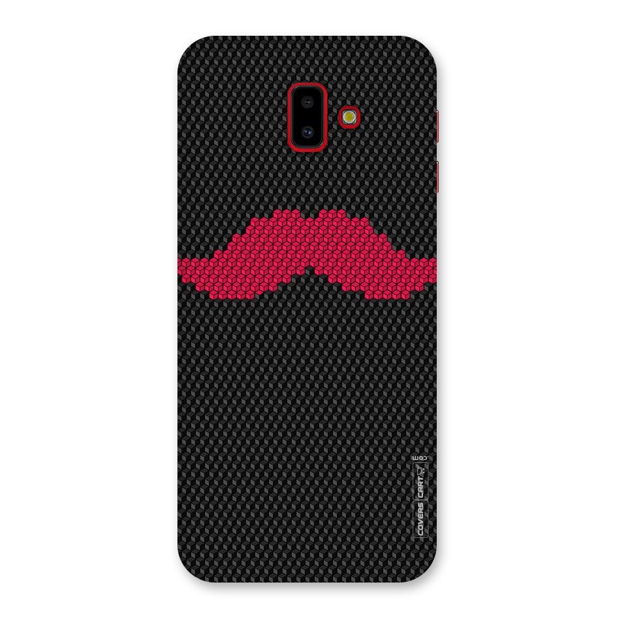 Pink Moustache Back Case for Galaxy J6 Plus