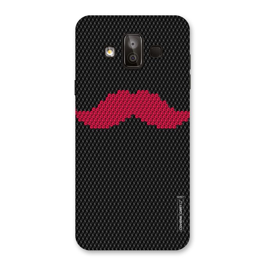 Pink Moustache Back Case for Galaxy J7 Duo