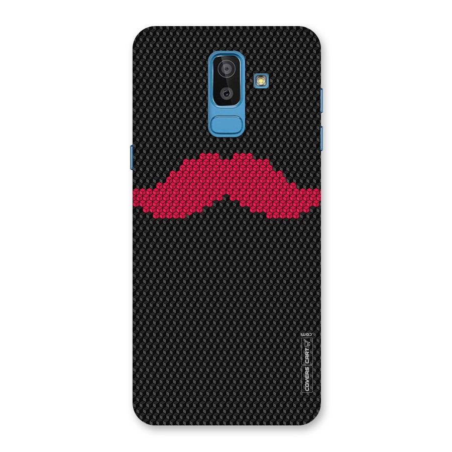 Pink Moustache Back Case for Galaxy J8