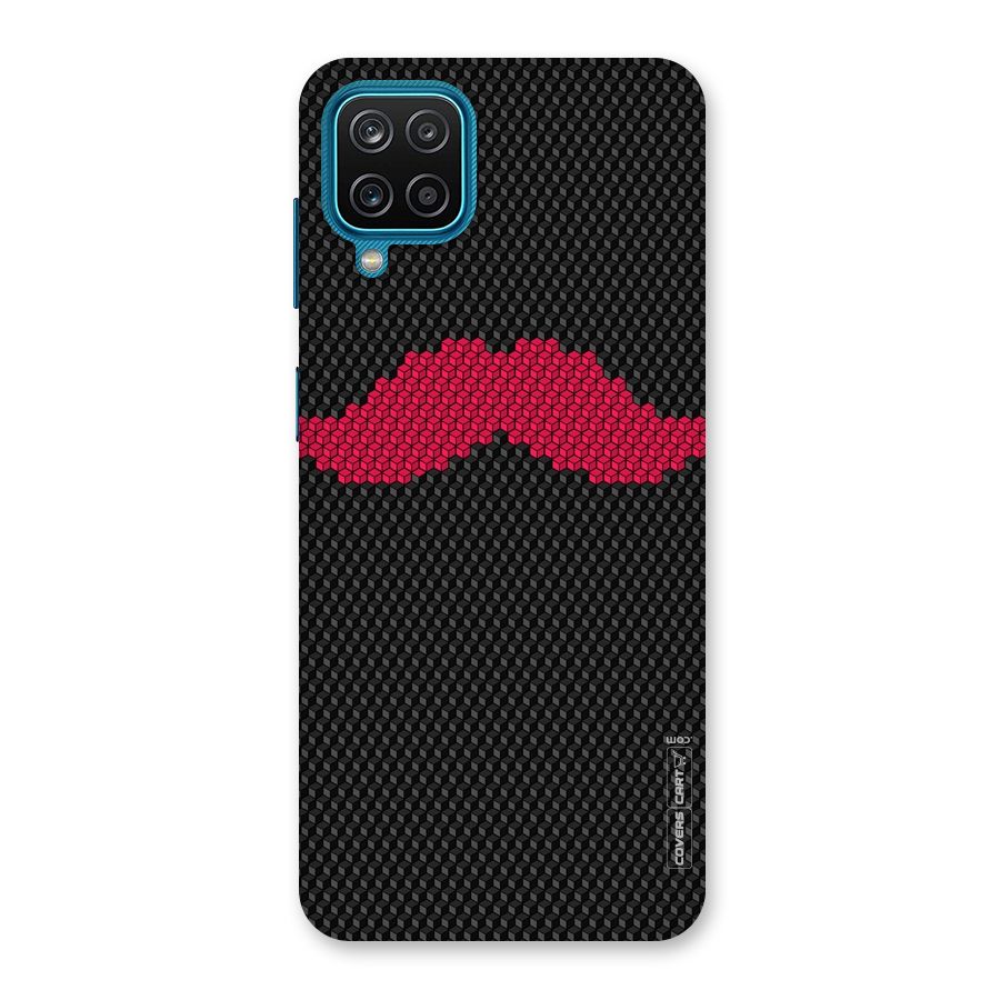 Pink Moustache Back Case for Galaxy M12