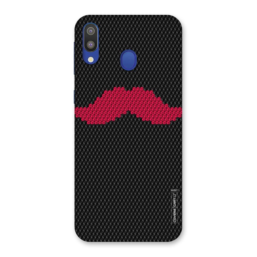 Pink Moustache Back Case for Galaxy M20