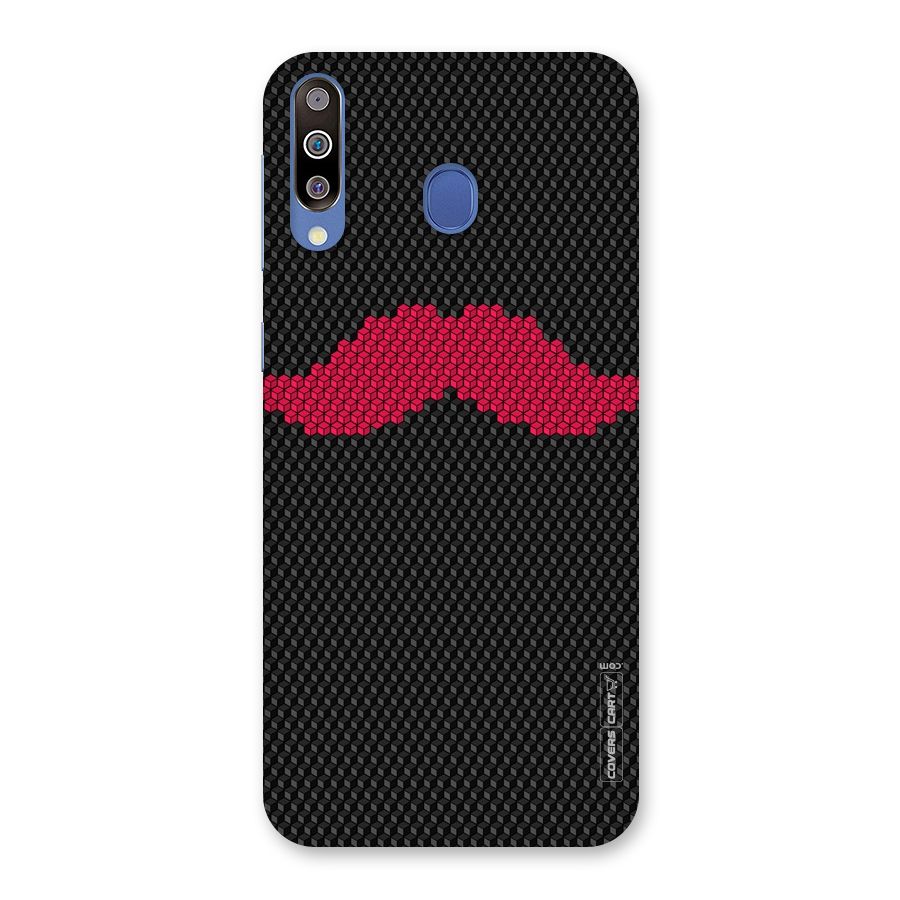 Pink Moustache Back Case for Galaxy M30