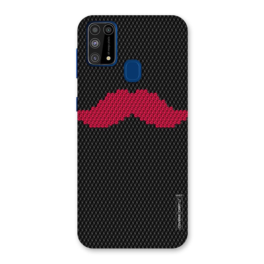 Pink Moustache Back Case for Galaxy M31