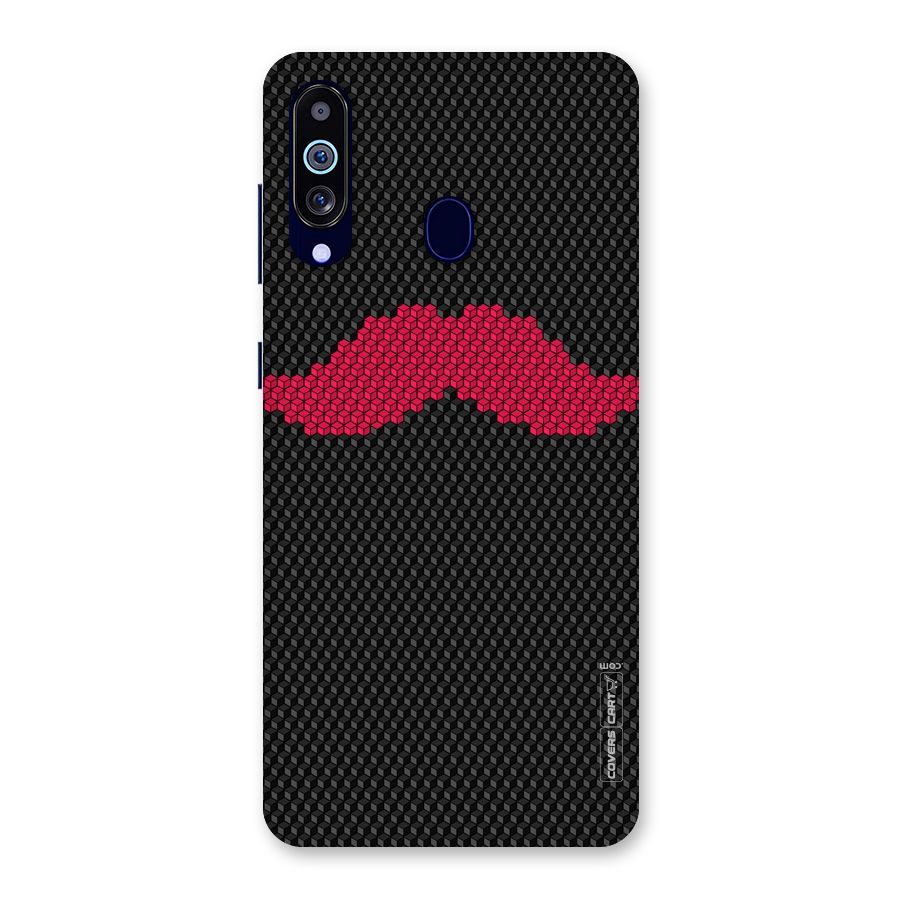 Pink Moustache Back Case for Galaxy M40