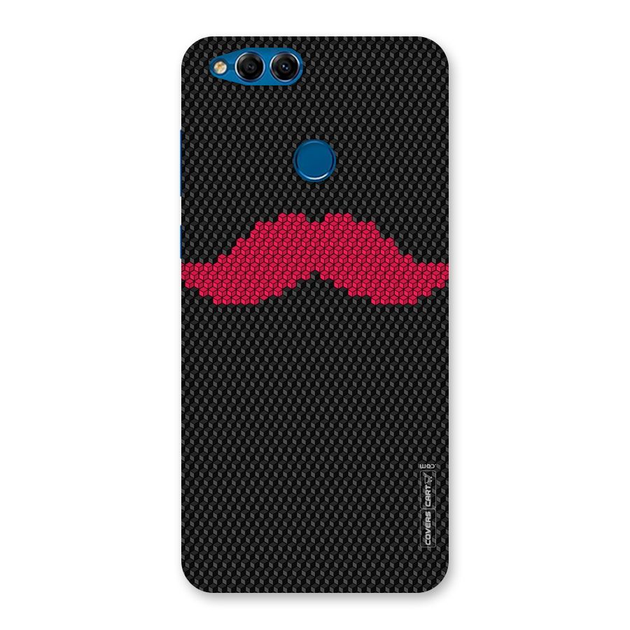 Pink Moustache Back Case for Honor 7X