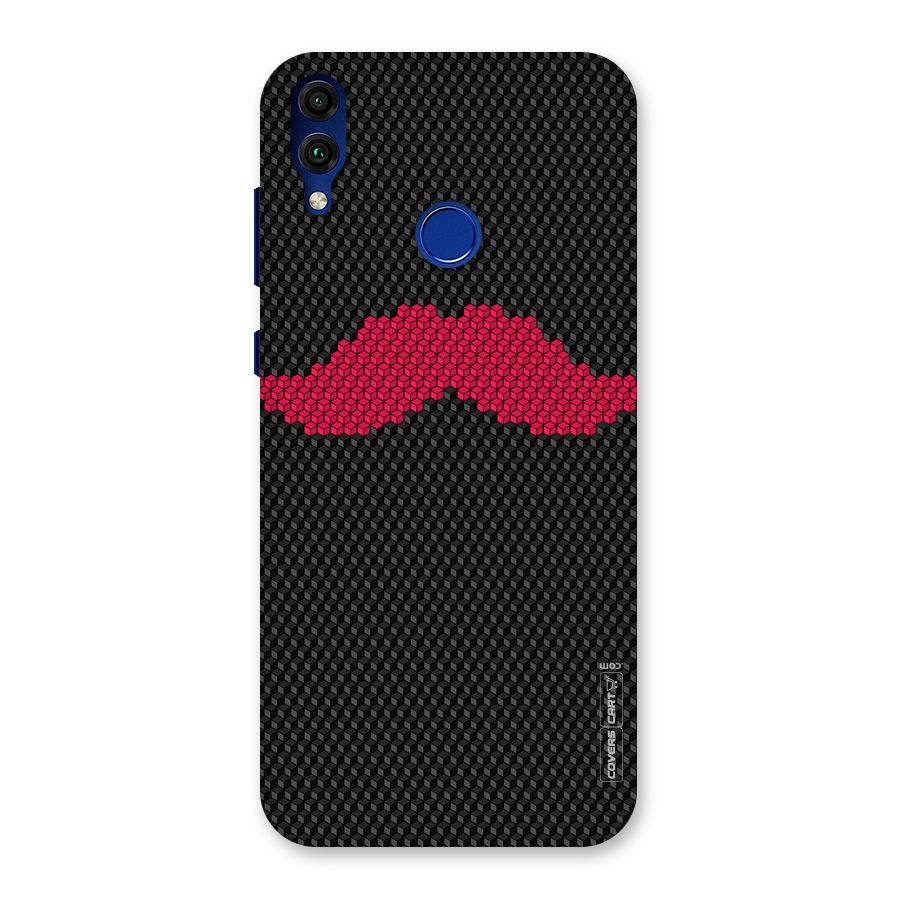 Pink Moustache Back Case for Honor 8C