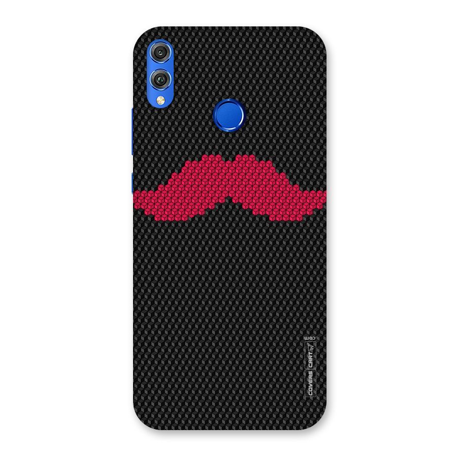 Pink Moustache Back Case for Honor 8X