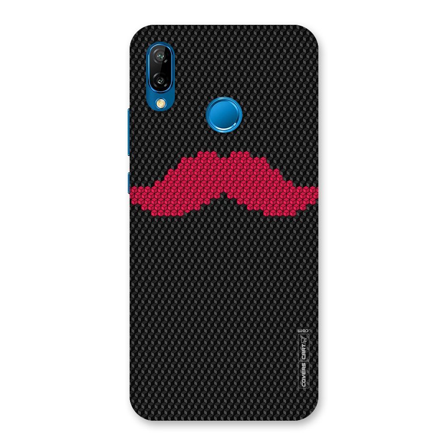 Pink Moustache Back Case for Huawei P20 Lite