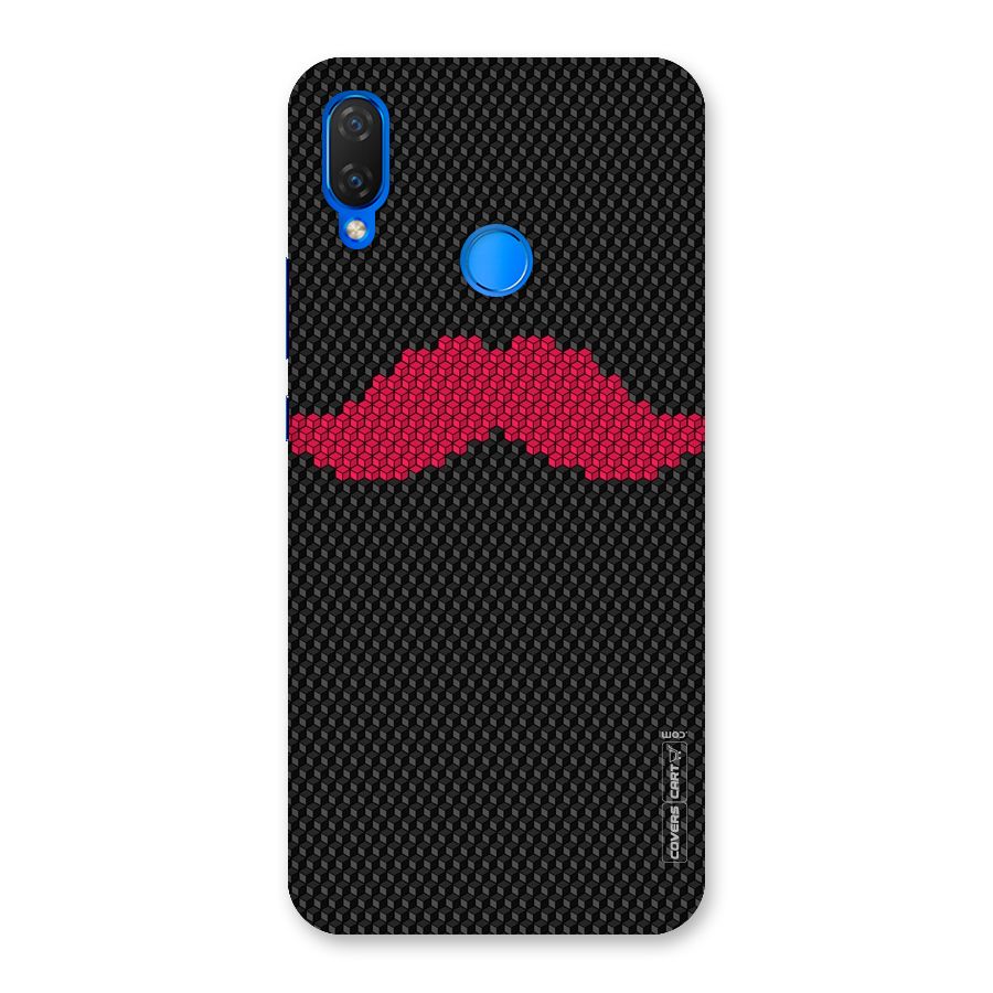 Pink Moustache Back Case for Huawei P Smart+