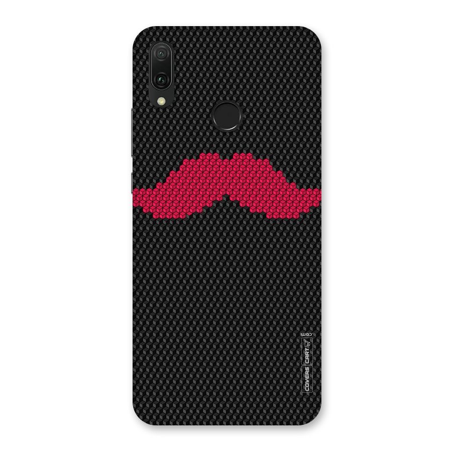 Pink Moustache Back Case for Huawei Y9 (2019)