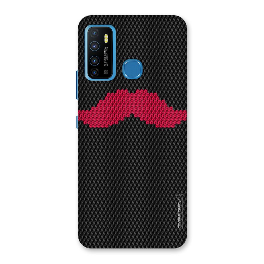 Pink Moustache Back Case for Infinix Hot 9