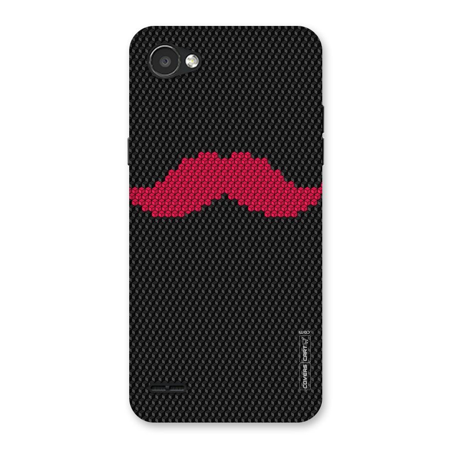 Pink Moustache Back Case for LG Q6