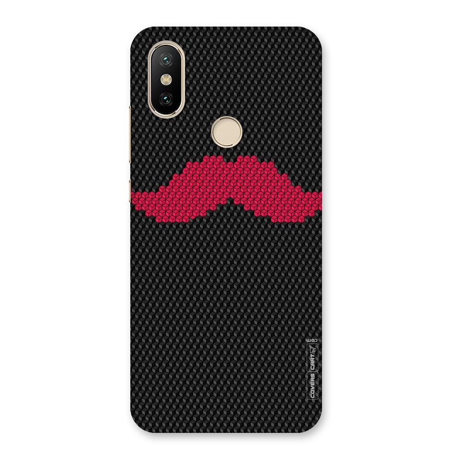 Pink Moustache Back Case for Mi A2