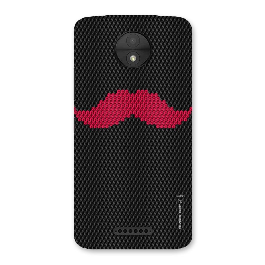 Pink Moustache Back Case for Moto C