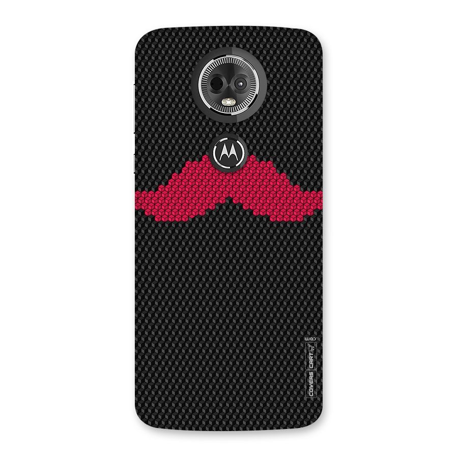 Pink Moustache Back Case for Moto E5 Plus