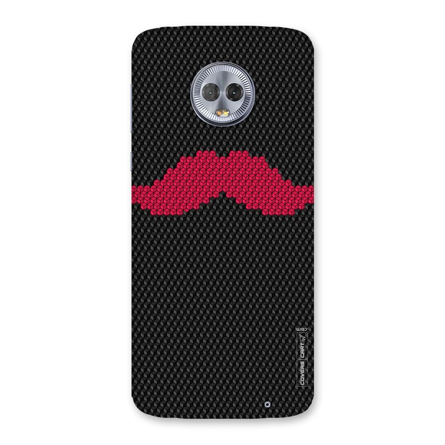 Pink Moustache Back Case for Moto G6 Plus