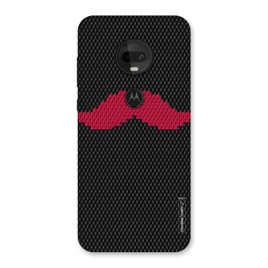 Pink Moustache Back Case for Moto G7