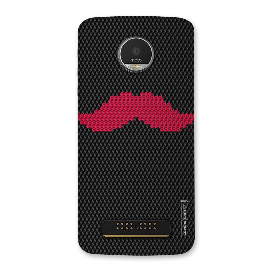 Pink Moustache Back Case for Moto Z Play