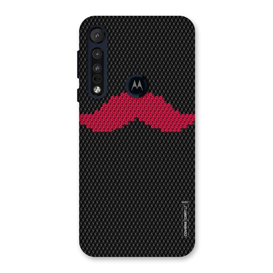 Pink Moustache Back Case for Motorola One Macro