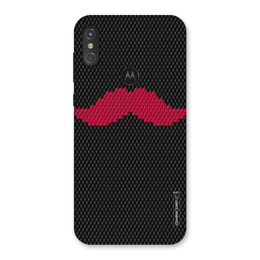 Pink Moustache Back Case for Motorola One Power