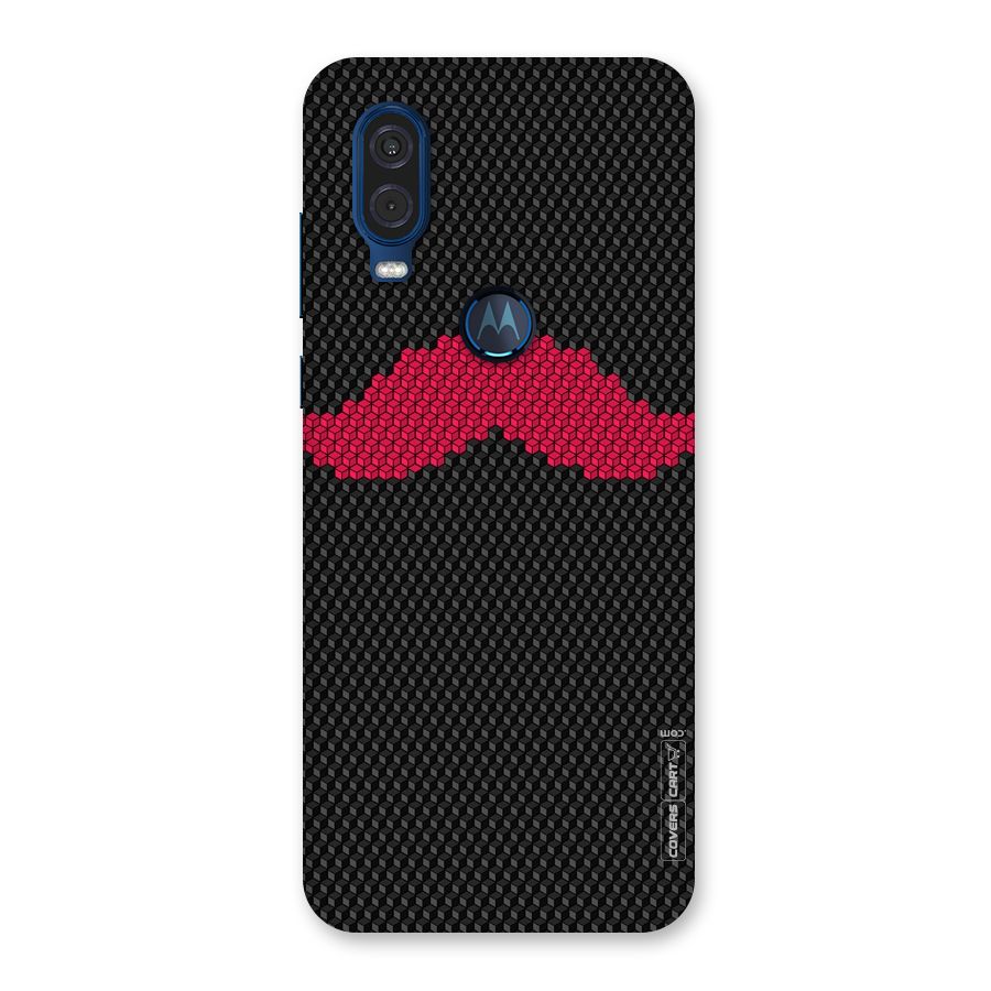 Pink Moustache Back Case for Motorola One Vision